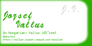 jozsef vallus business card